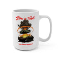 Blow a Tank! 15oz Coffee Mug — Military Tank Explosion Graphic (No Dinner Required)