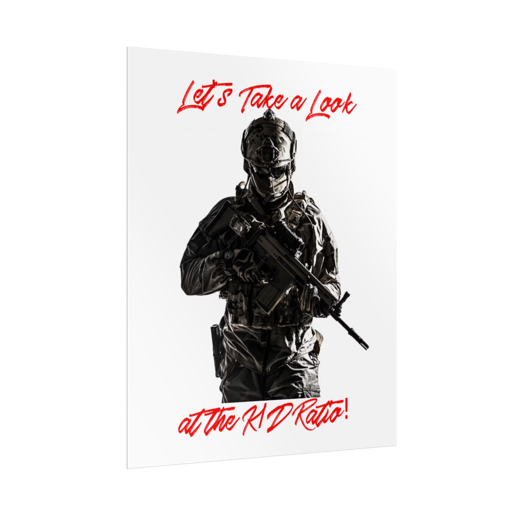Rolled Poster — 'Let's Take a Look at the K/D Ratio!' Military Gamer Wall Art