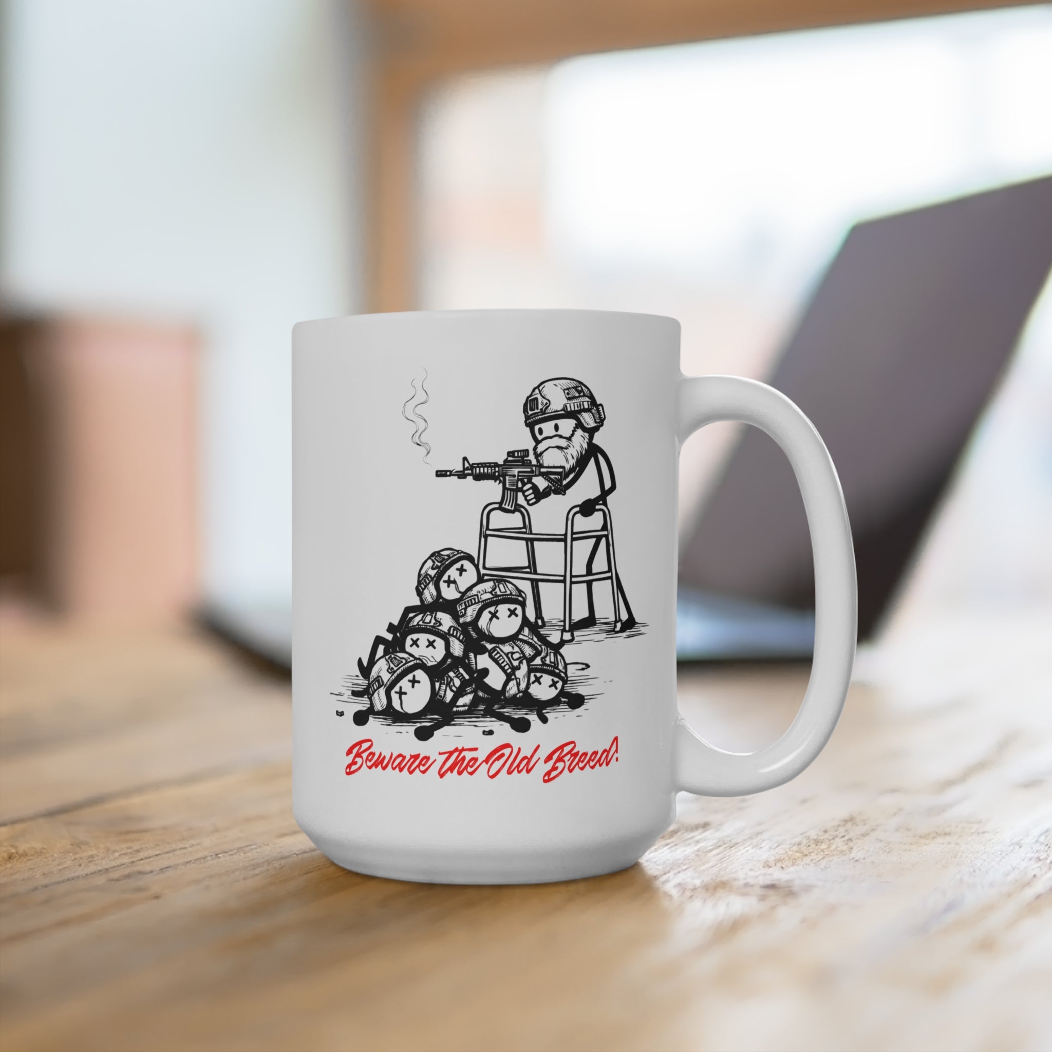 Mug — "Beware the Old Breed" Veteran Combat Coffee Mug