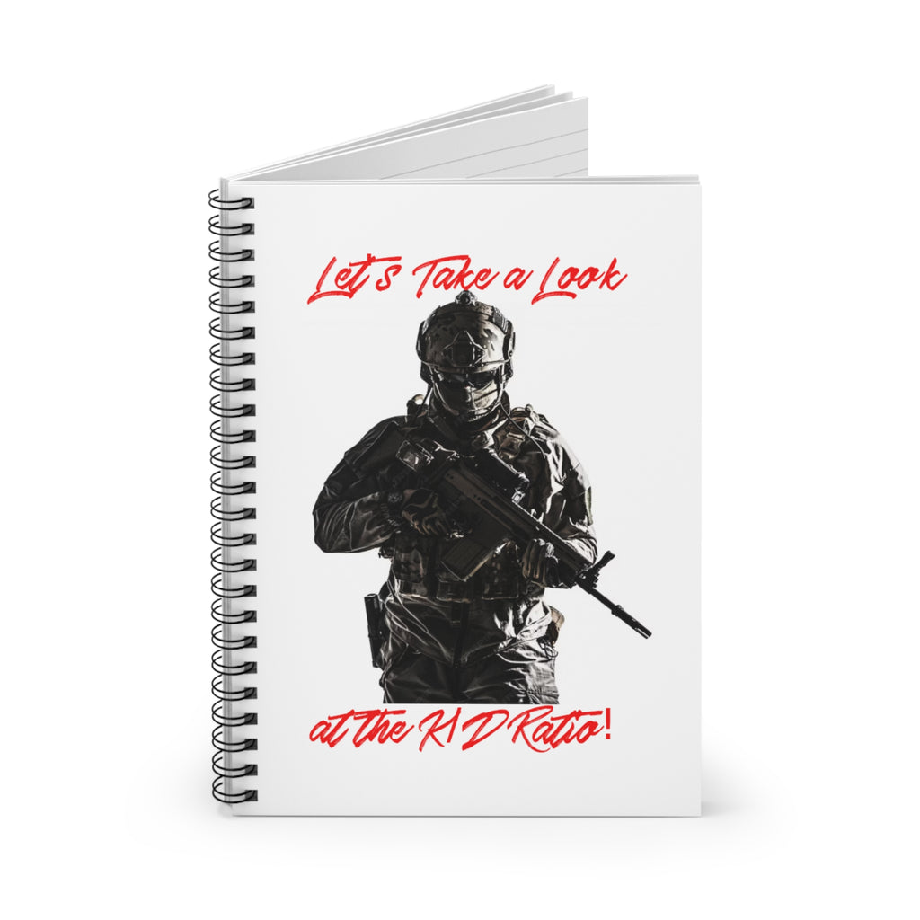 Gamer Tactical Spiral Notebook — "Let’s Take a Look at the K/D Ratio" Ruled Journal