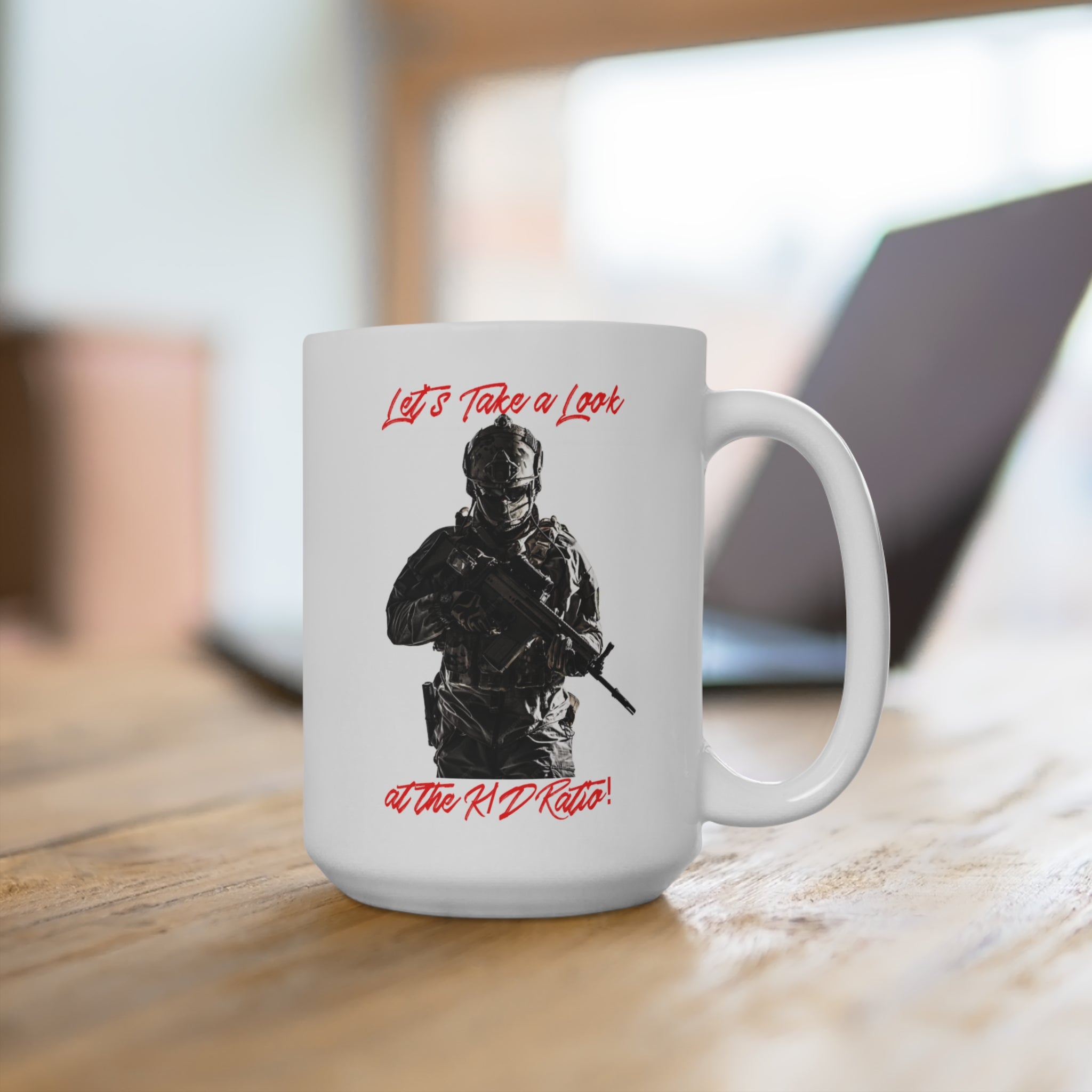 Tactical Soldier 15oz Coffee Mug — “Let’s Take a Look at the R&D Sector” Military Gift