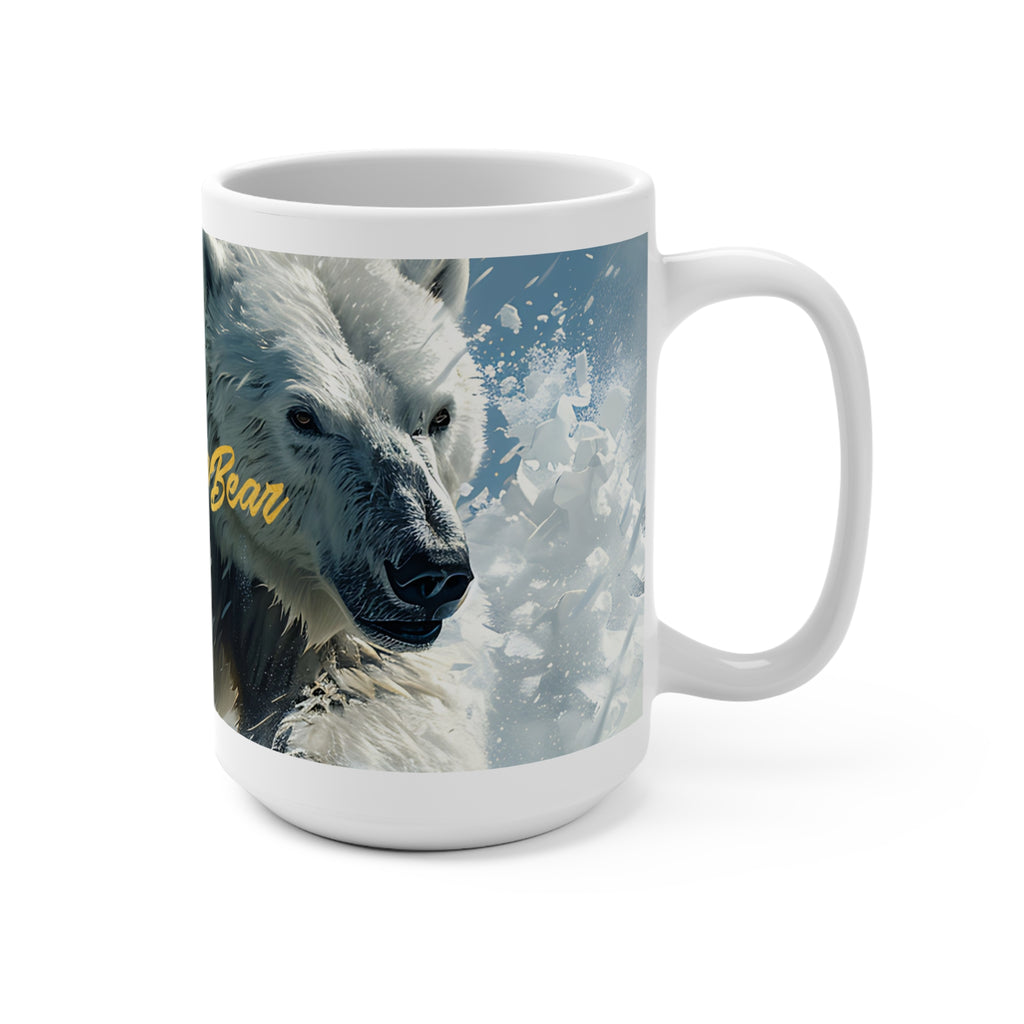 Polar Bear Mug - "Raging Sea Bear" 15oz Ceramic Coffee Cup