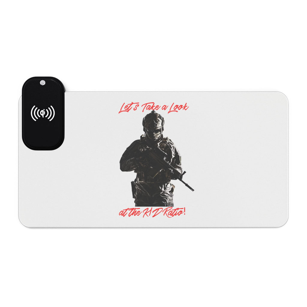 LED Gaming Mouse Pad with Wireless Charger — Tactical Soldier Design, “Let’s Take a Look at the Map!”