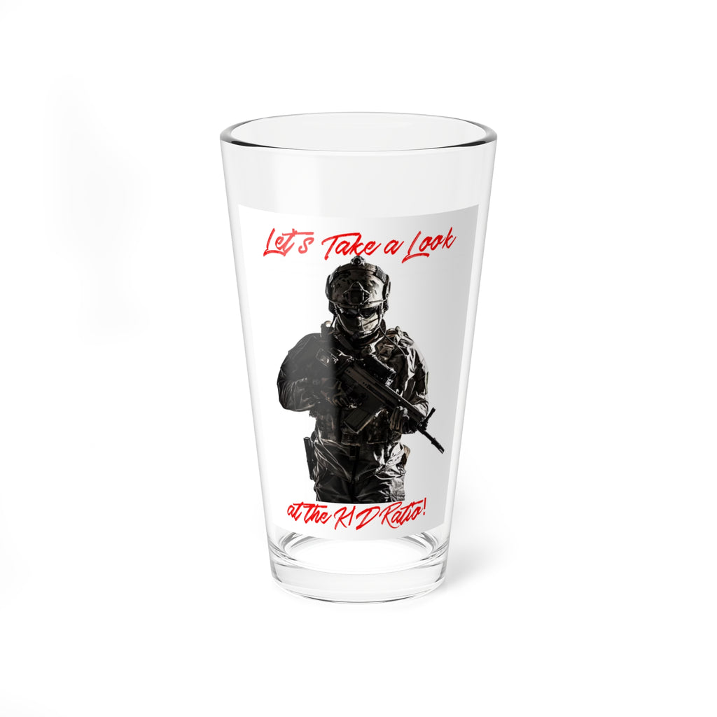 Tactical Soldier Pint Glass — "Let's Take a Look" 16oz Mixing Glass
