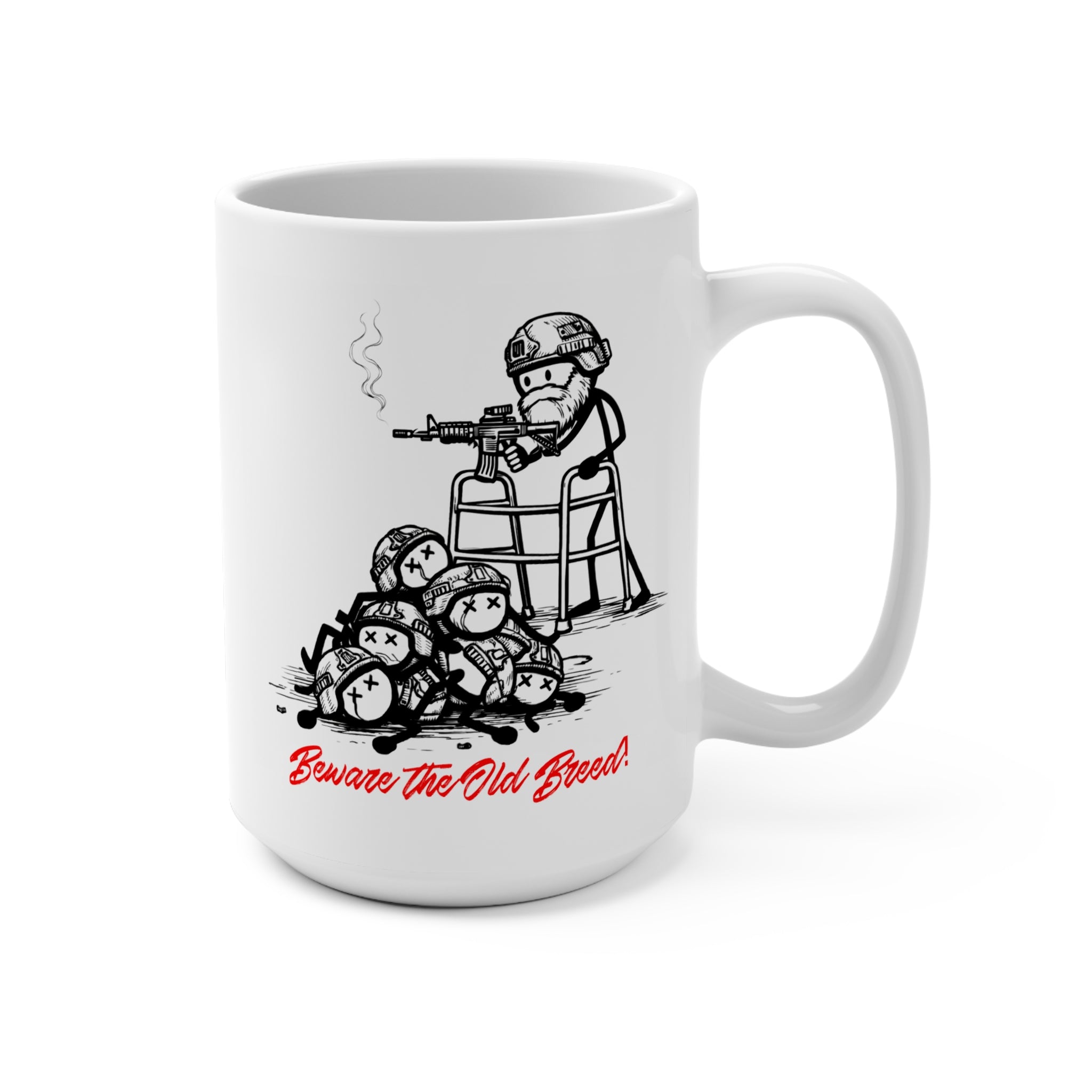 Mug — "Beware the Old Breed" Veteran Combat Coffee Mug